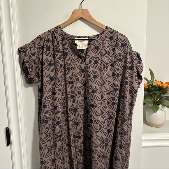 Seek Collective Purple Cotton Pattern Maxi Dress Small - Picture 8 of 11